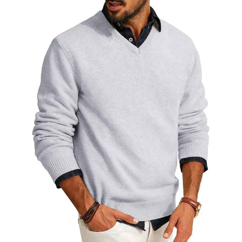 Pullover uomo scollo v