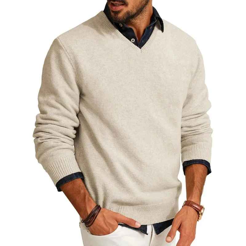 Pullover uomo scollo v